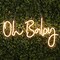 26" Warm White Oh Baby Neon Sign LED Hanging Wall Decor Lights Party Decorations